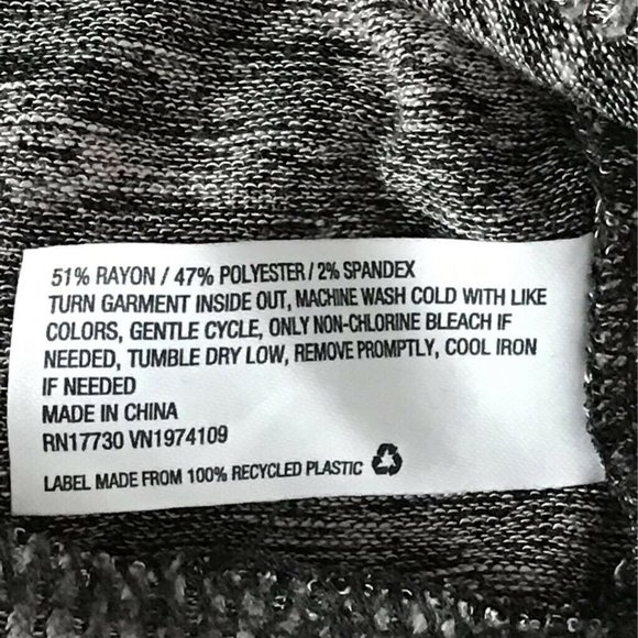 Colsie Cropped Sweater Gray Marled Crew Neck Sz M - Picture 6 of 8